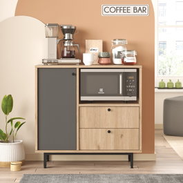 Hanah Home Armario Multiusos RE1-SA Roble y Antracita